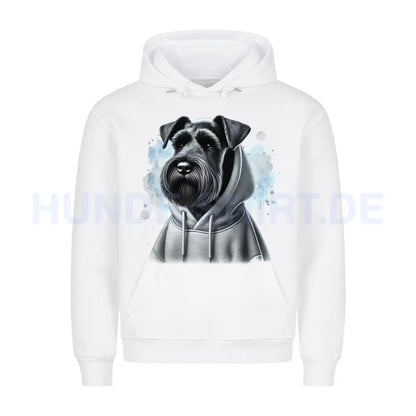 Premium Hoodie "Riesenschnauzer Hooded" Weiß – hunde-shirt.de