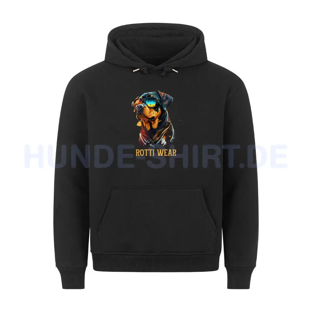 Premium Hoodie "Rotti Wear" Schwarz – hunde-shirt.de