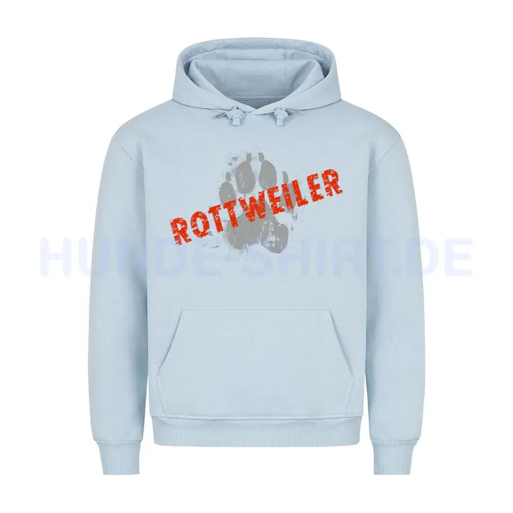 Premium Hoodie "Rottweiler -PAW" Babyblau – hunde-shirt.de