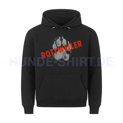 Premium Hoodie "Rottweiler -PAW" Schwarz – hunde-shirt.de