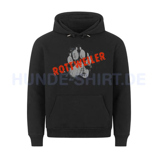 Premium Hoodie "Rottweiler -PAW" Schwarz – hunde-shirt.de