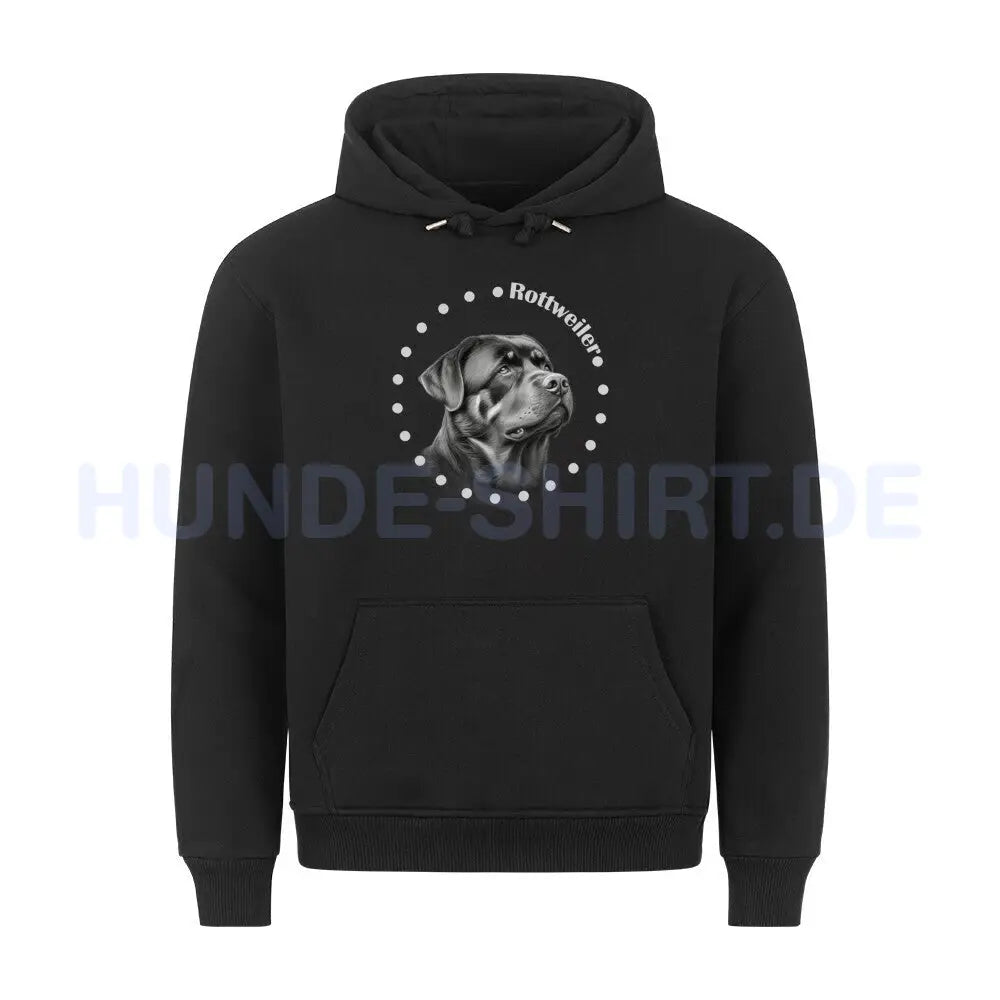 Premium Hoodie "Rottweiler R" Schwarz – hunde-shirt.de