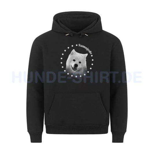 Premium Hoodie "Samojede R" Schwarz – hunde-shirt.de