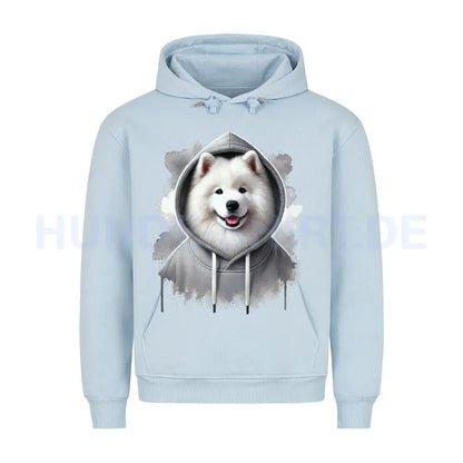 Premium Hoodie "Samoyed Hooded" Babyblau – hunde-shirt.de