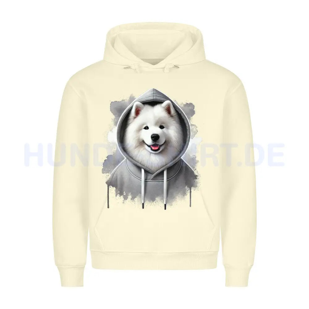 Premium Hoodie "Samoyed Hooded" Beige – hunde-shirt.de