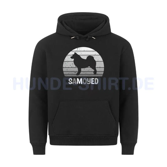 Premium Hoodie "Samoyed" Schwarz – hunde-shirt.de