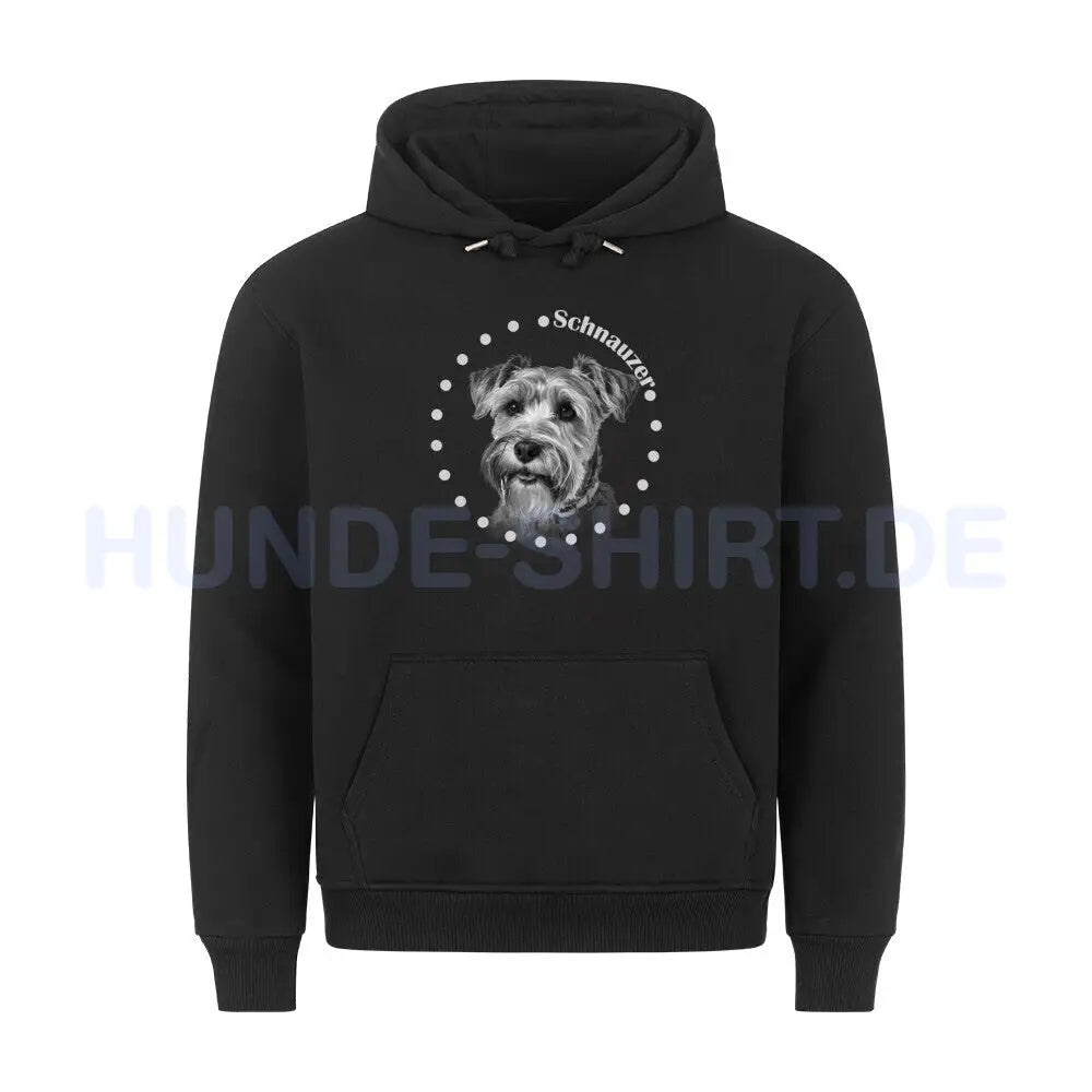 Premium Hoodie "Schnauzer hell R" Schwarz – hunde-shirt.de