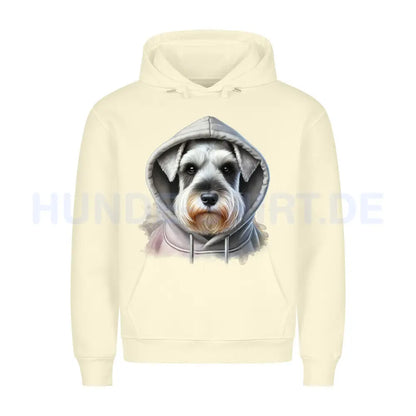 Premium Hoodie "Schnauzer Hooded 2" Beige – hunde-shirt.de