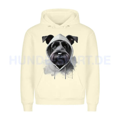 Premium Hoodie "Schnauzer Hooded" Beige – hunde-shirt.de