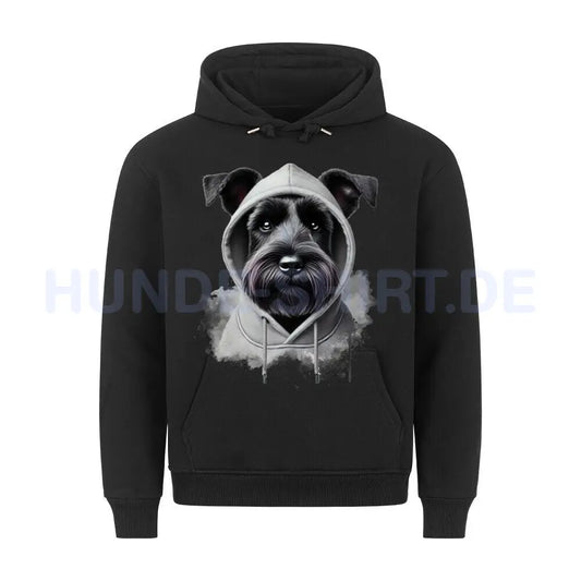 Premium Hoodie "Schnauzer Hooded" Schwarz – hunde-shirt.de