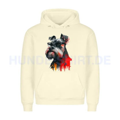 Premium Hoodie "Schnauzer - Paint" Beige – hunde-shirt.de