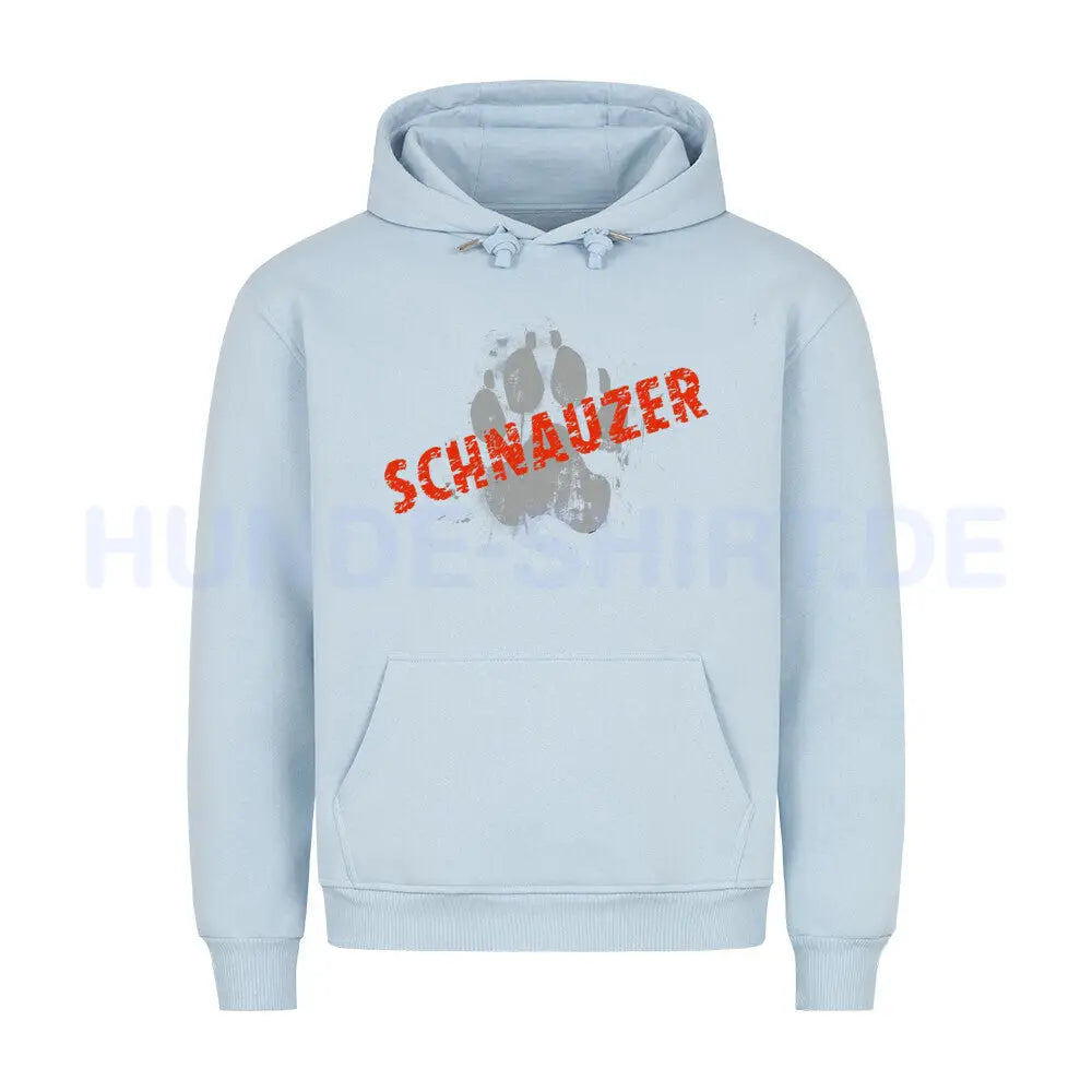 Premium Hoodie "Schnauzer - PAW" Babyblau – hunde-shirt.de