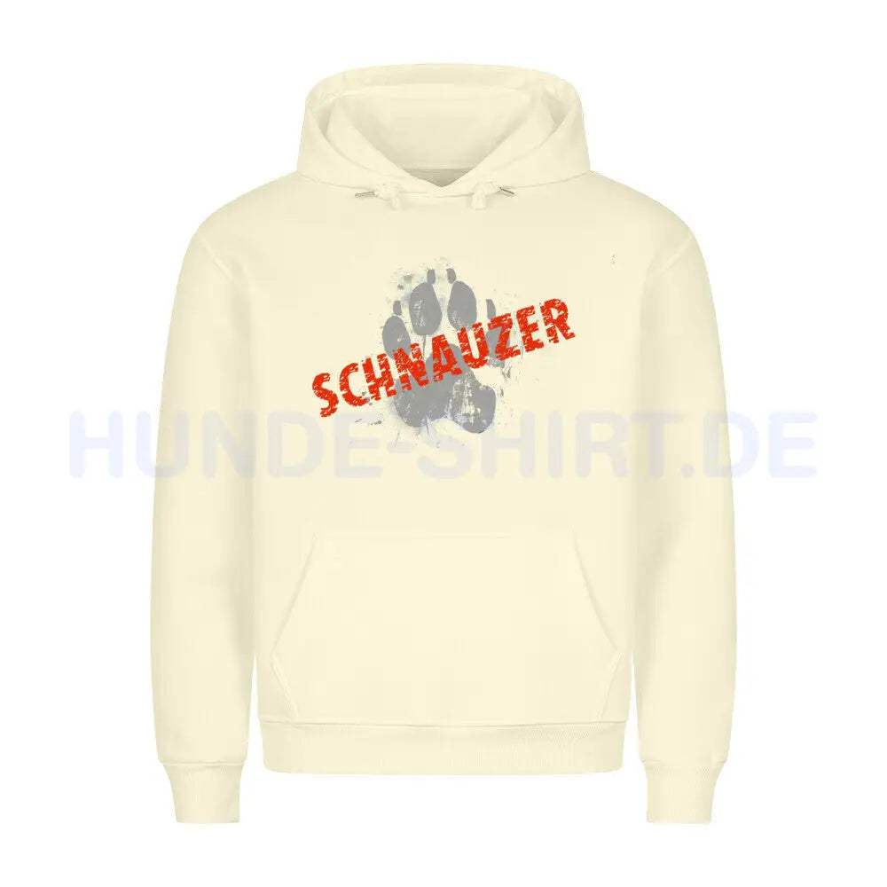 Premium Hoodie "Schnauzer - PAW" Beige – hunde-shirt.de