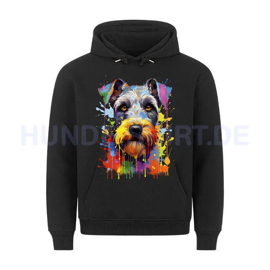 Premium Hoodie "Schnauzer Splash" Schwarz – hunde-shirt.de