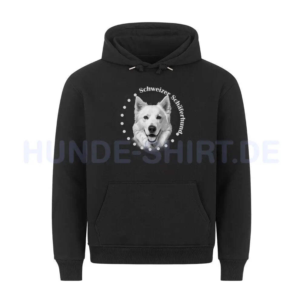 Premium Hoodie "Schweizer Schäferhund - ROUND" Schwarz – hunde-shirt.de