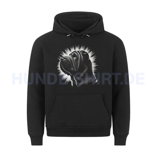 Premium Hoodie "Shar Pei - Shine" Schwarz – hunde-shirt.de