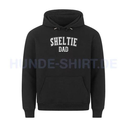 Premium Hoodie "Sheltie - DAD" Schwarz – hunde-shirt.de