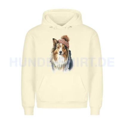 Premium Hoodie "Sheltie - Frost" Beige – hunde-shirt.de