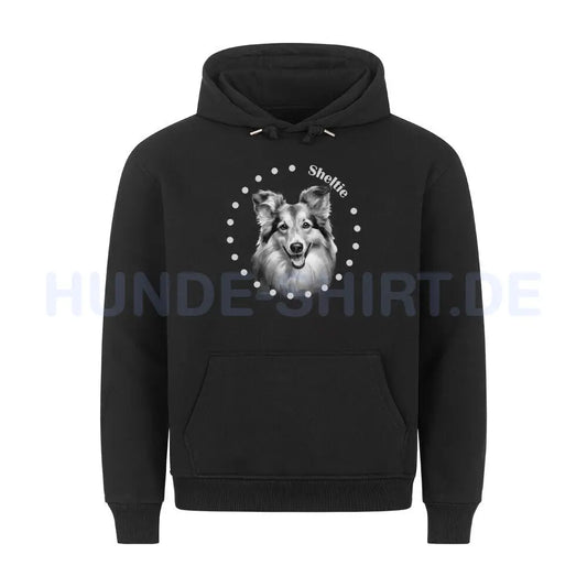 Premium Hoodie "Sheltie R" Schwarz – hunde-shirt.de