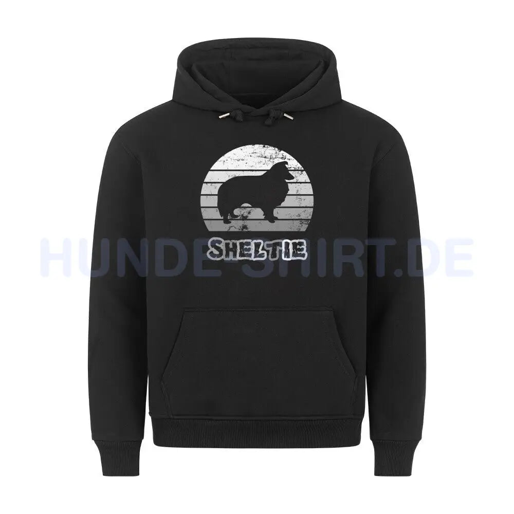 Premium Hoodie "Sheltie" Schwarz – hunde-shirt.de