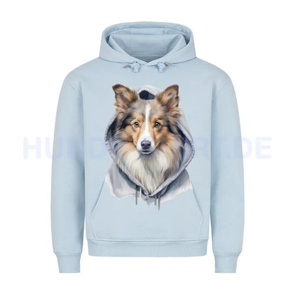 Premium Hoodie "Shetland Sheepdog Hooded" Babyblau – hunde-shirt.de