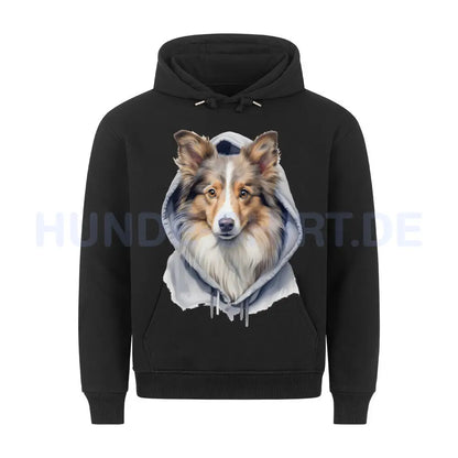 Premium Hoodie "Shetland Sheepdog Hooded" Schwarz – hunde-shirt.de