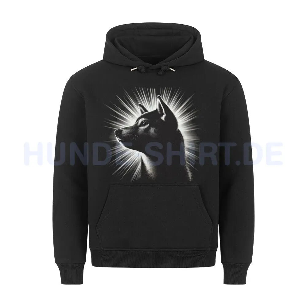 Premium Hoodie "Shiba Inu - Shine" Schwarz – hunde-shirt.de