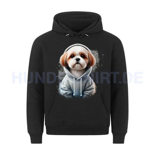 Premium Hoodie "Shih Tzu Hooded" Schwarz – hunde-shirt.de