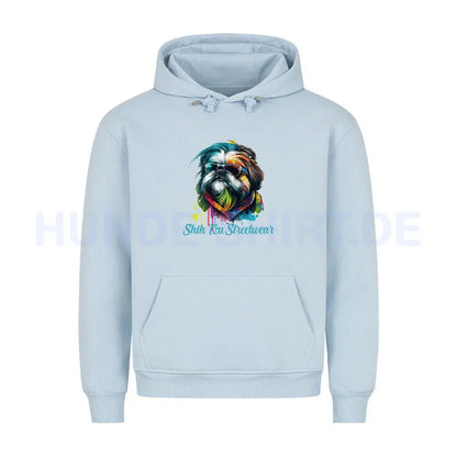 Premium Hoodie "Shih Tzu - Streetwear" Babyblau – hunde-shirt.de