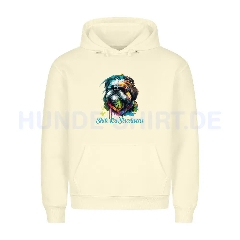 Premium Hoodie "Shih Tzu - Streetwear" Beige – hunde-shirt.de