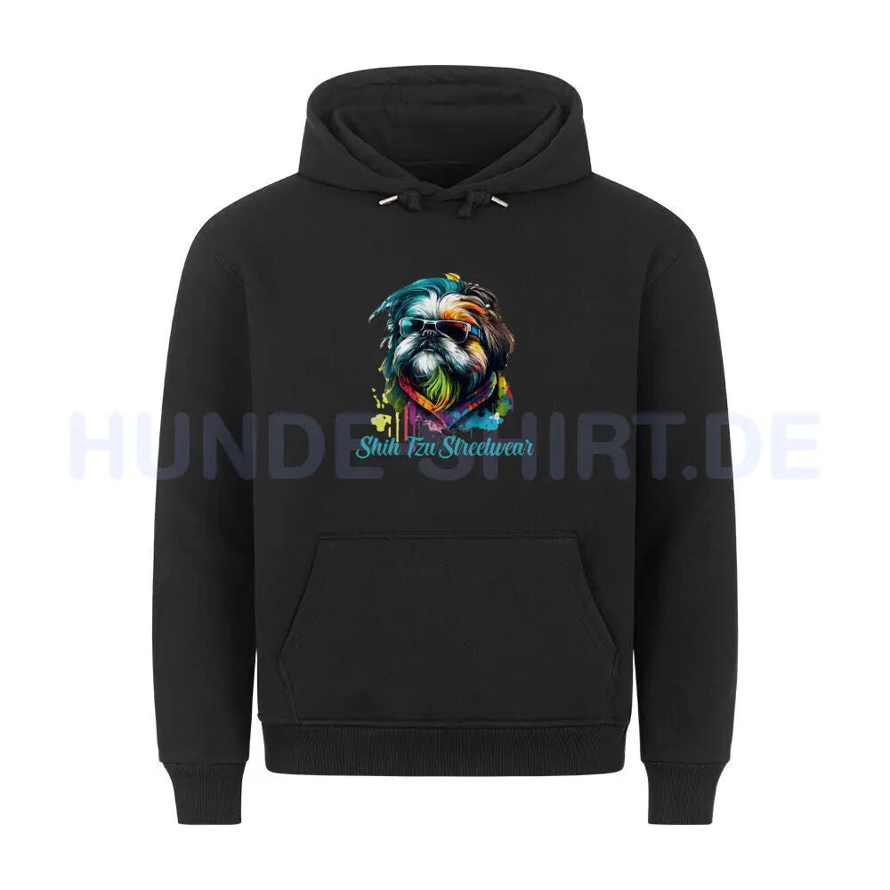 Premium Hoodie "Shih Tzu - Streetwear" Schwarz – hunde-shirt.de