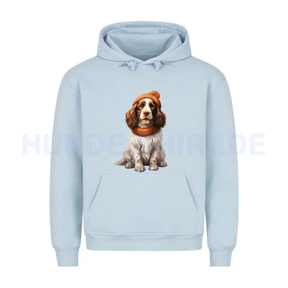 Premium Hoodie "Springer Spaniel - Cold" Babyblau – hunde-shirt.de