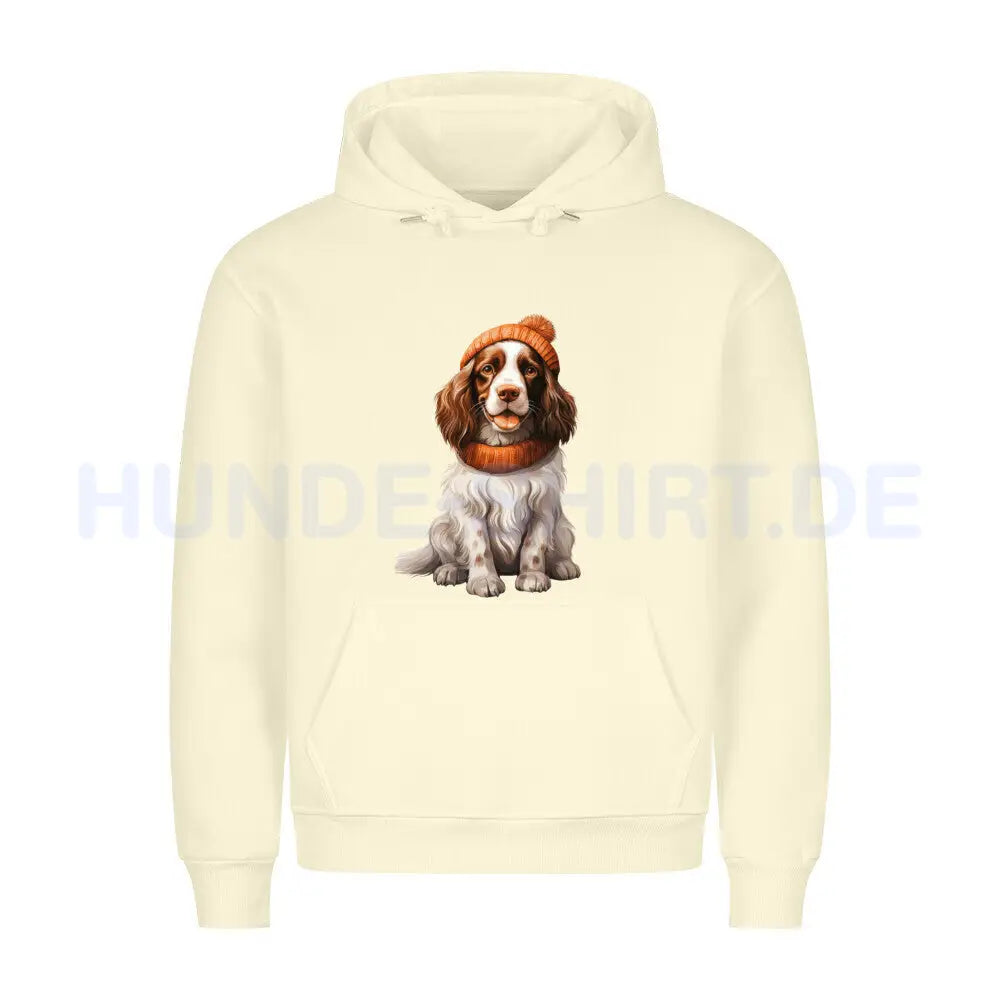 Premium Hoodie "Springer Spaniel - Cold" Beige – hunde-shirt.de