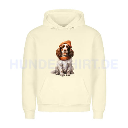 Premium Hoodie "Springer Spaniel - Cold" Beige – hunde-shirt.de