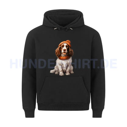 Premium Hoodie "Springer Spaniel - Cold" Schwarz – hunde-shirt.de