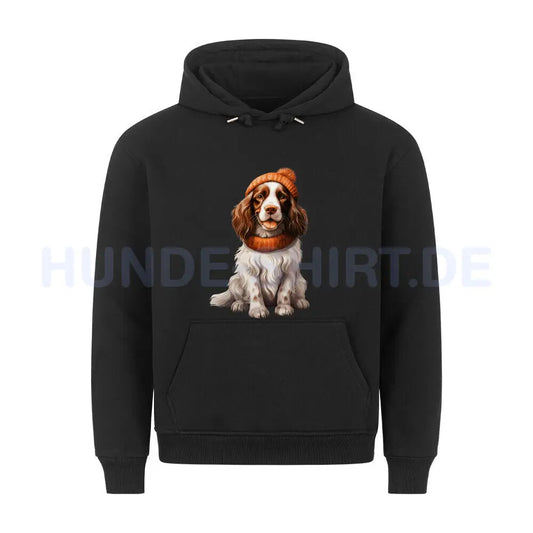 Premium Hoodie "Springer Spaniel - Cold" Schwarz – hunde-shirt.de