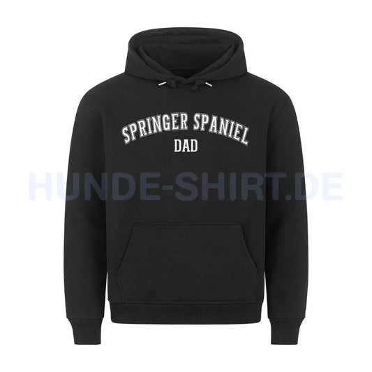 Premium Hoodie "Springer Spaniel - DAD" Schwarz – hunde-shirt.de