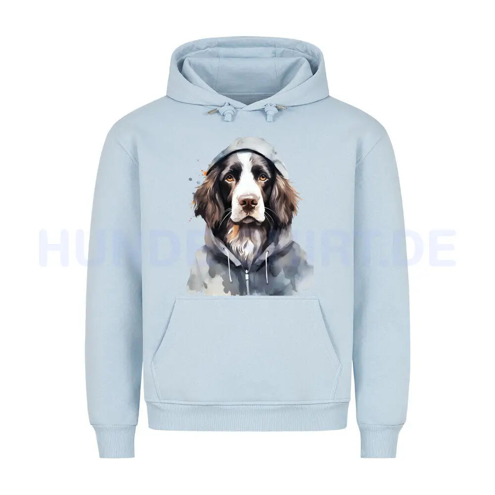 Premium Hoodie "Springer Spaniel Hooded" Babyblau – hunde-shirt.de