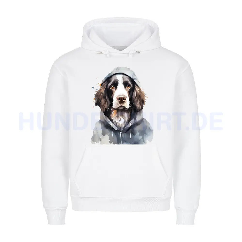 Premium Hoodie "Springer Spaniel Hooded" Weiß – hunde-shirt.de