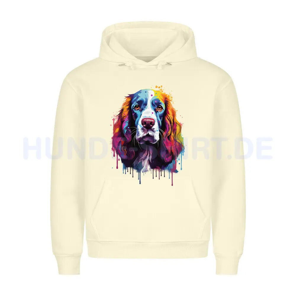 Premium Hoodie "Springer Spaniel Paint" Beige – hunde-shirt.de