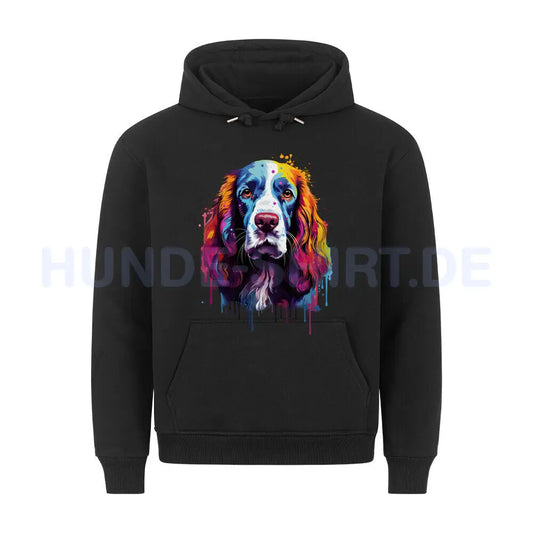 Premium Hoodie "Springer Spaniel Paint" Schwarz – hunde-shirt.de