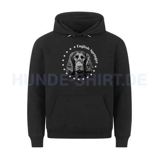 Premium Hoodie "Springer Spaniel Rounded" Schwarz – hunde-shirt.de