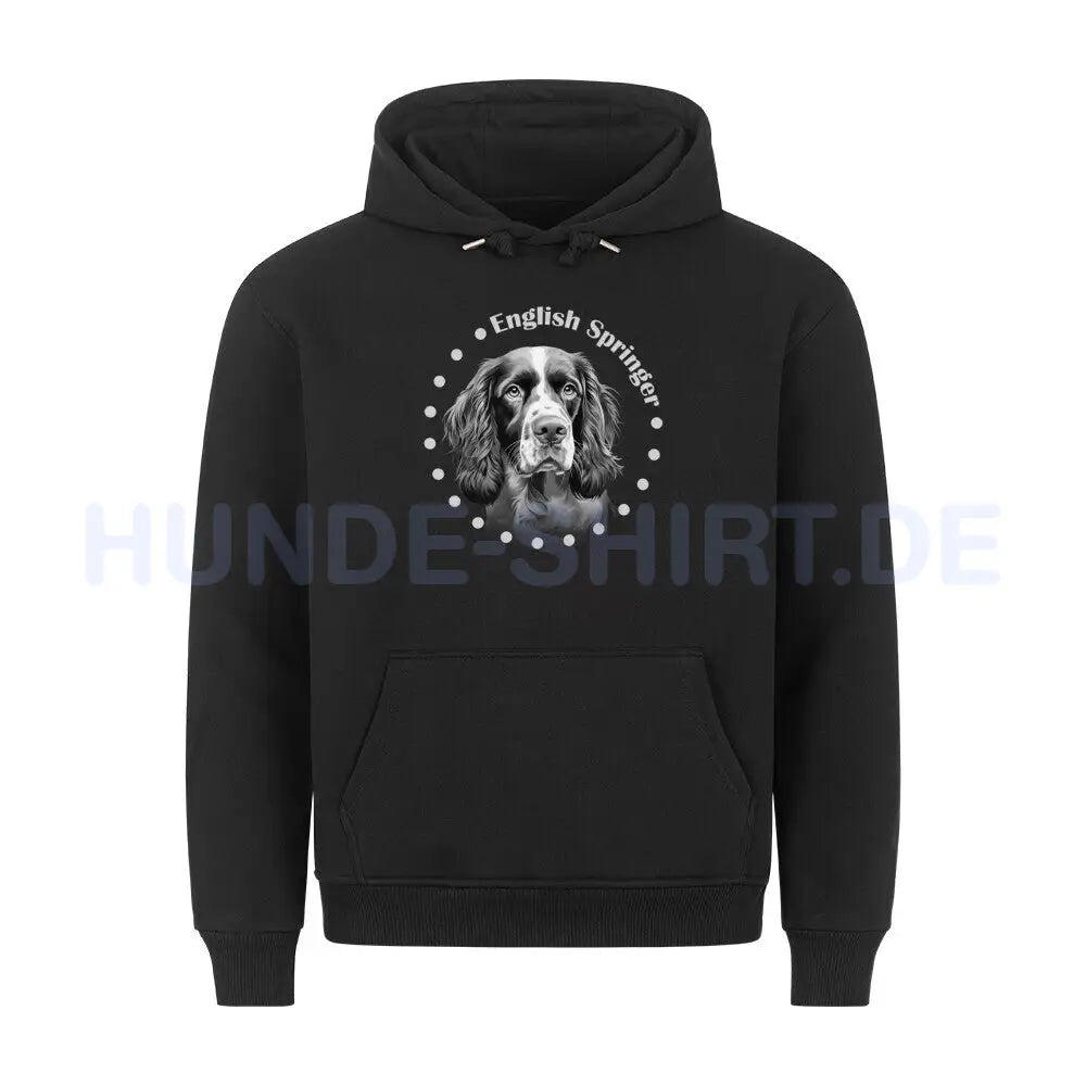 Premium Hoodie "Springer Spaniel Rounded" Schwarz – hunde-shirt.de