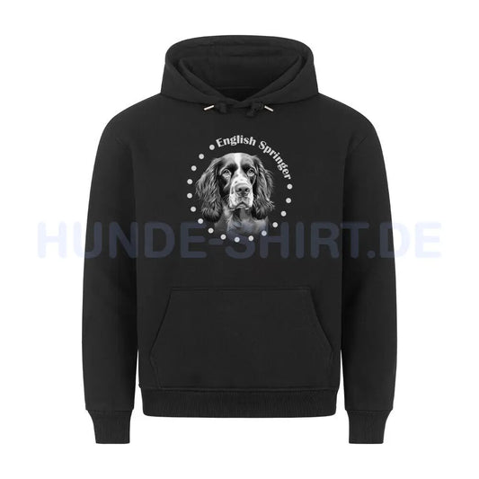 Premium Hoodie "Springer Spaniel Rounded" Schwarz – hunde-shirt.de