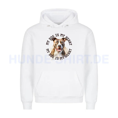 Premium Hoodie "Staffordshire Bullterrier" Weiß – hunde-shirt.de