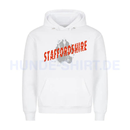 Premium Hoodie "Staffordshire - PAW" Weiß – hunde-shirt.de