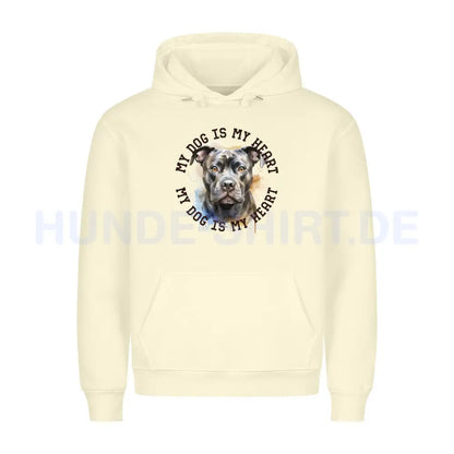 Premium Hoodie "Staffordshire Terrier grau" Beige – hunde-shirt.de