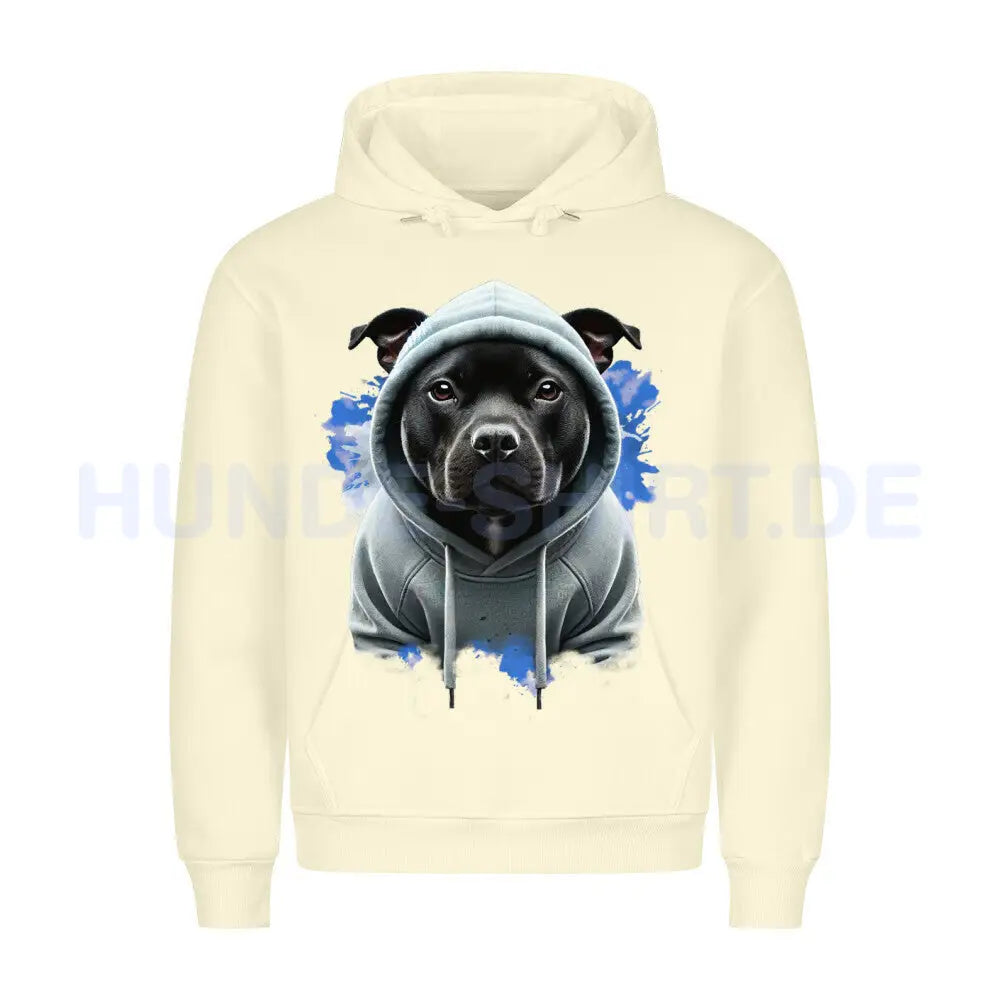 Premium Hoodie "Staffordshire Terrier Hooded" Beige – hunde-shirt.de