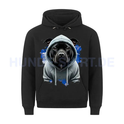 Premium Hoodie "Staffordshire Terrier Hooded" Schwarz – hunde-shirt.de