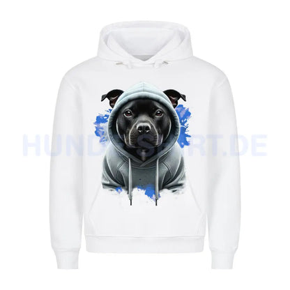 Premium Hoodie "Staffordshire Terrier Hooded" Weiß – hunde-shirt.de